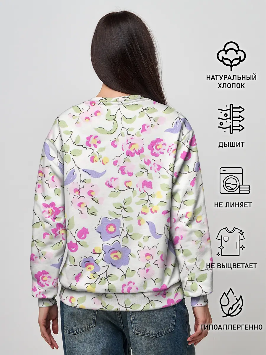 Женский свитшот / Яркие весенние цветы