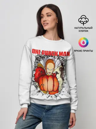 Женский свитшот / Удар сквозь стену One Punch-Man