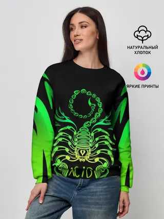 Женский свитшот / Acid scorpion