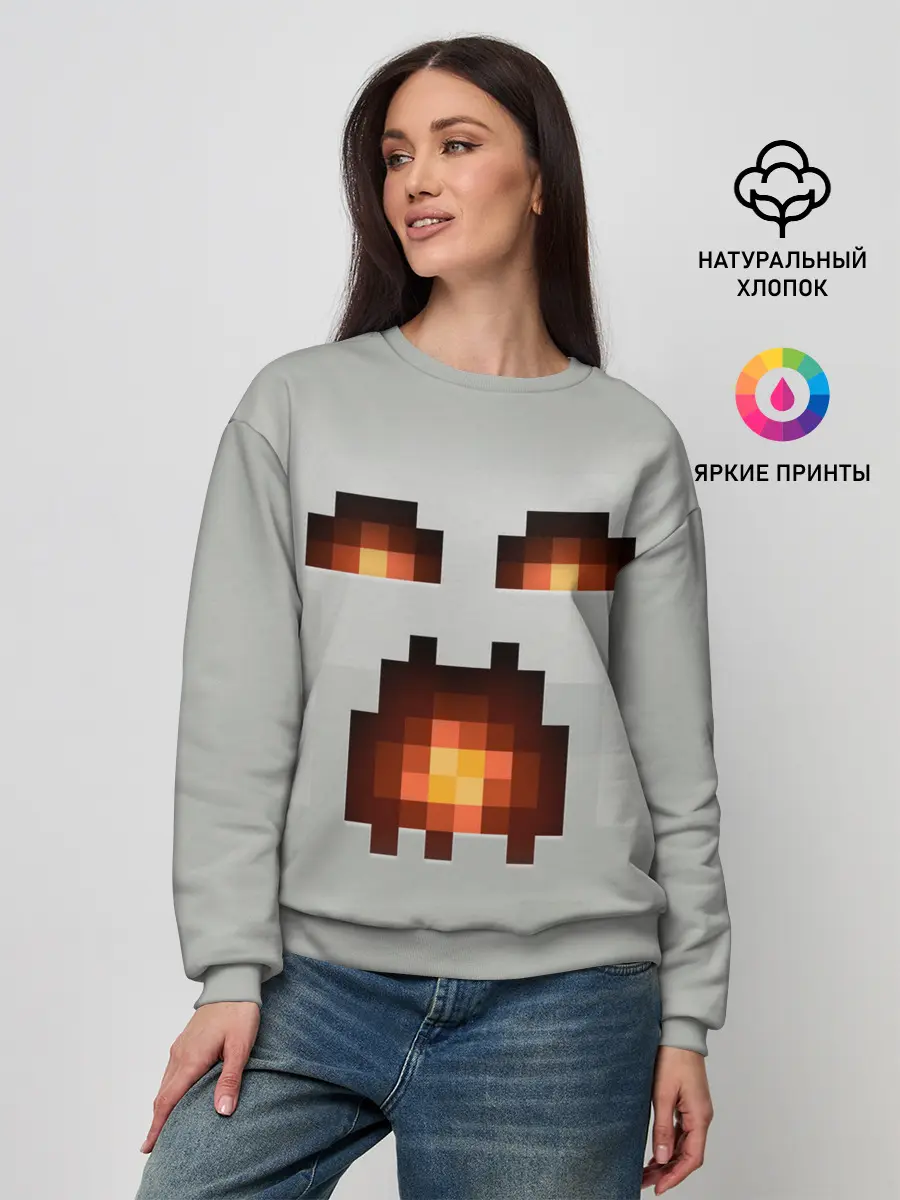Женский свитшот / МАЙНКРАФТ, ГАСТ ОГНЕННЫЙ
