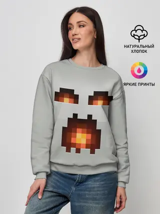 Женский свитшот / МАЙНКРАФТ, ГАСТ ОГНЕННЫЙ