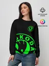 Женский свитшот / SKODA GREEN LOGO BLACK STYLE