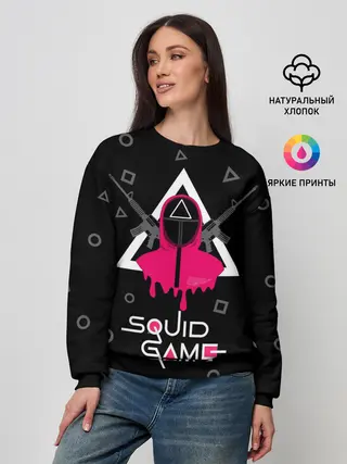 Женский свитшот / Squid game: guard with M-16