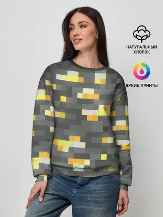 Женский свитшот / ЗОЛОТАЯ РУДА | GOLD ORE | MINECRAFT