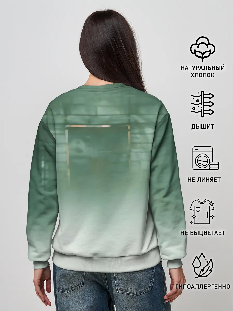 Женский свитшот / Хаски в комнате