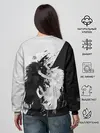 Женский свитшот / ИНЬ ЯНЬ ВОЛКИ ЧЁРНО БЕЛЫЙ