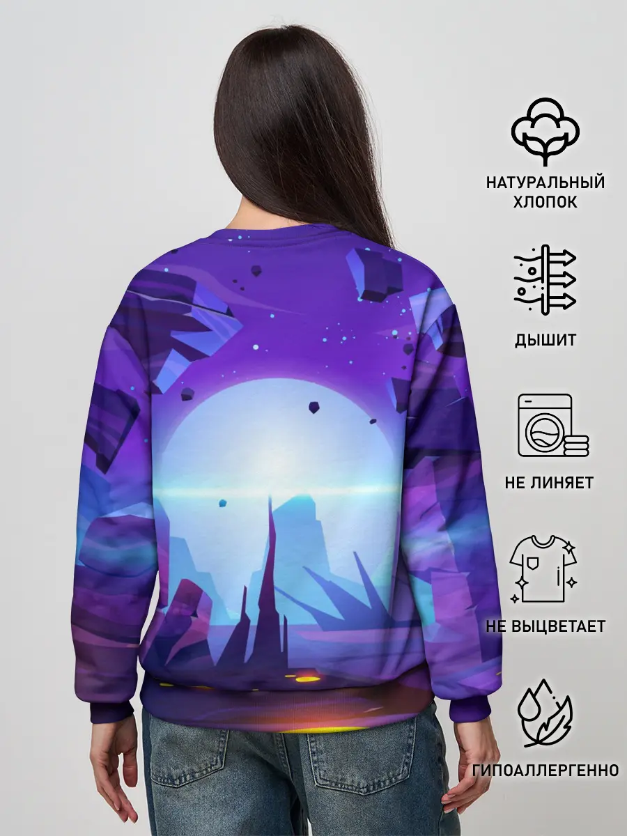 Женский свитшот / Minecraft на коне!