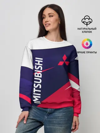 Женский свитшот / MITSUBISHI ТРИКОЛОР