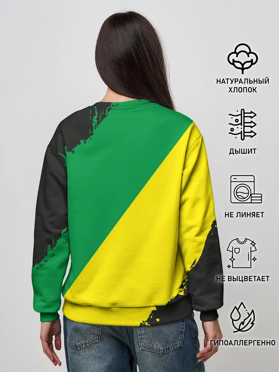 Женский свитшот / JDM GREEN YELLOW LOGO