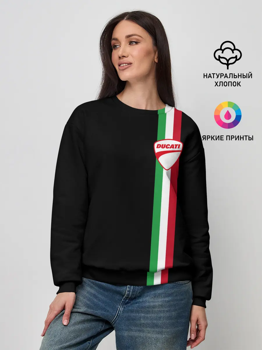 Женский свитшот / DUCATI MOTOCYCLE ITALY LINE