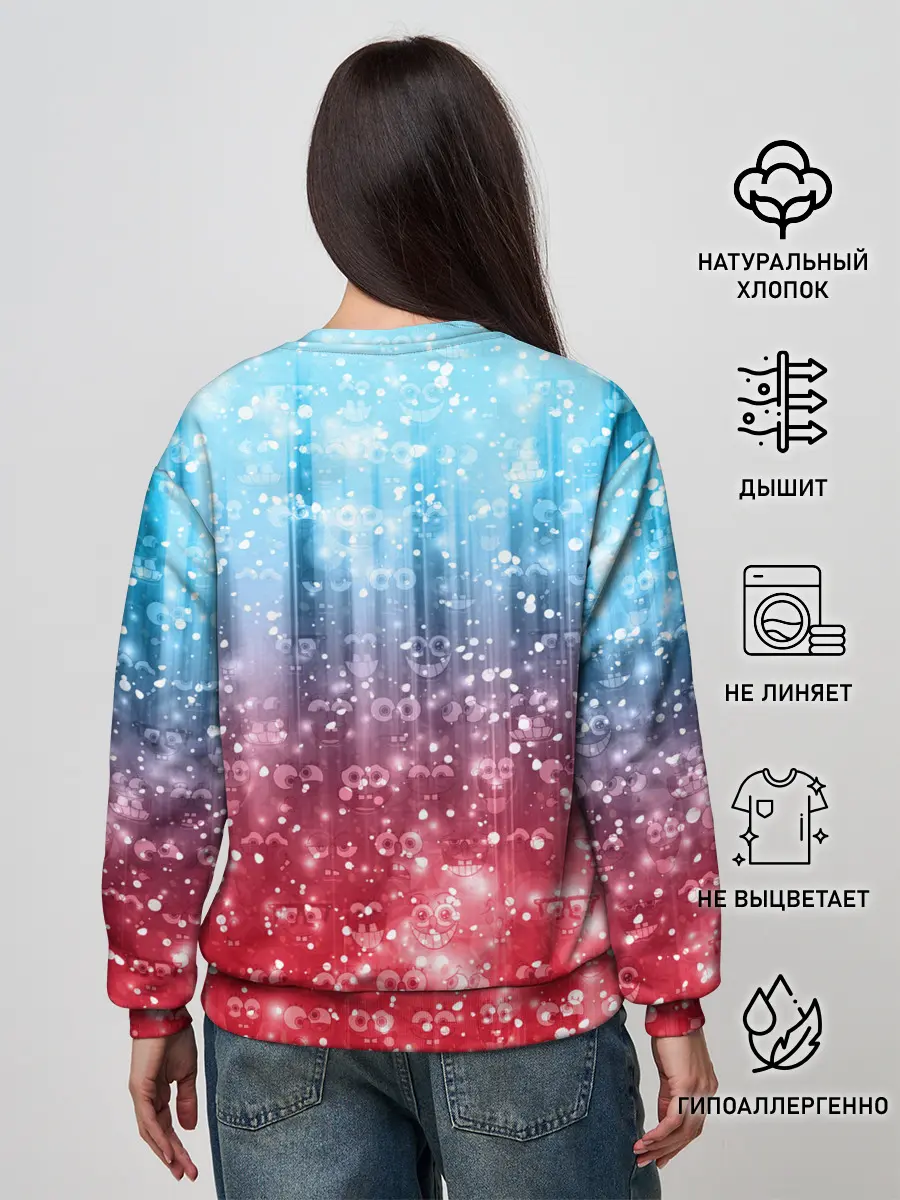 Женский свитшот / Новогодний Спанч Боб