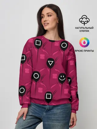 Женский свитшот / СОТРУДНИКИ ИГРЫ В КАЛЬМАРА