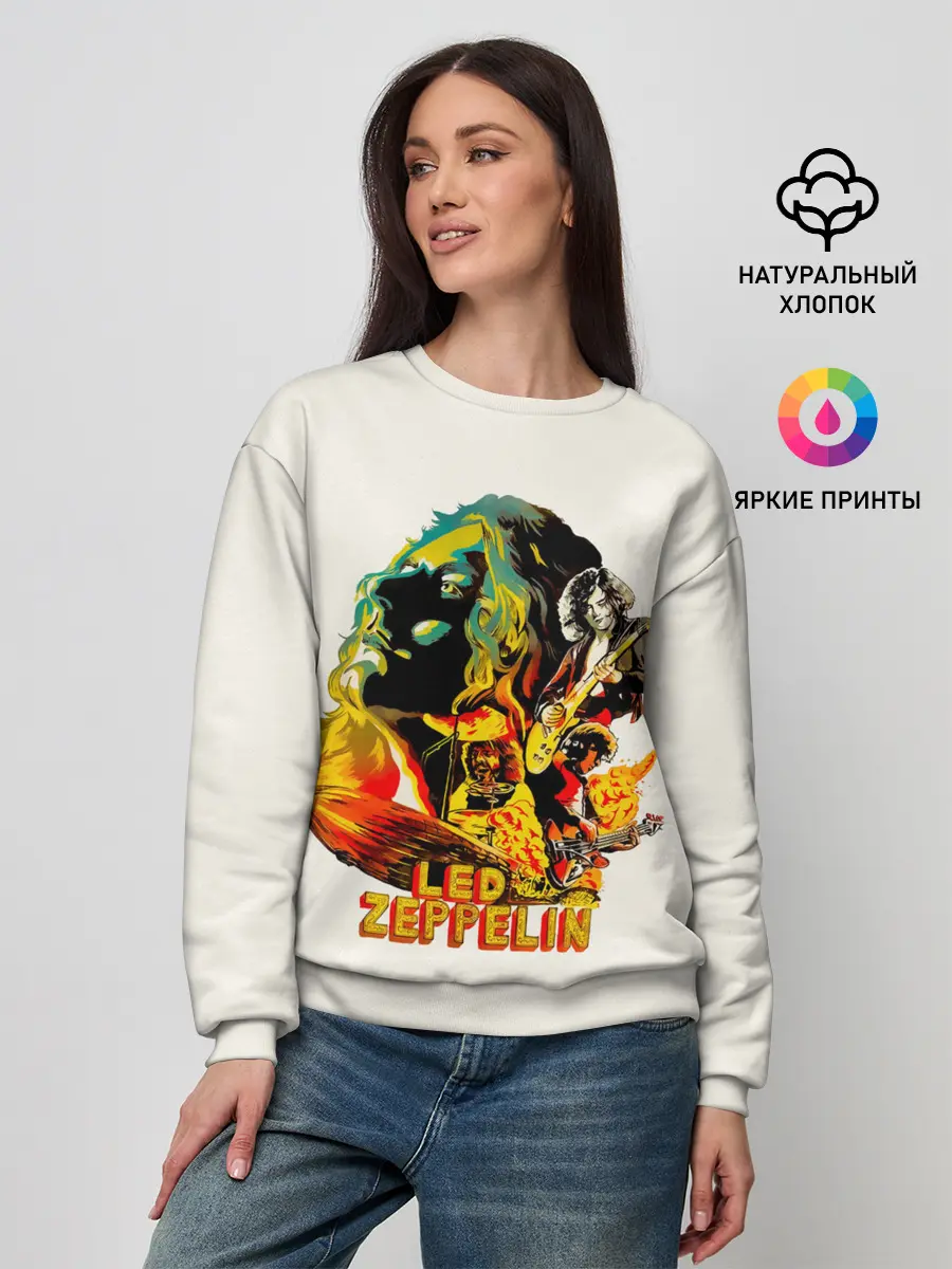 Женский свитшот / Группа Led Zeppelin арт
