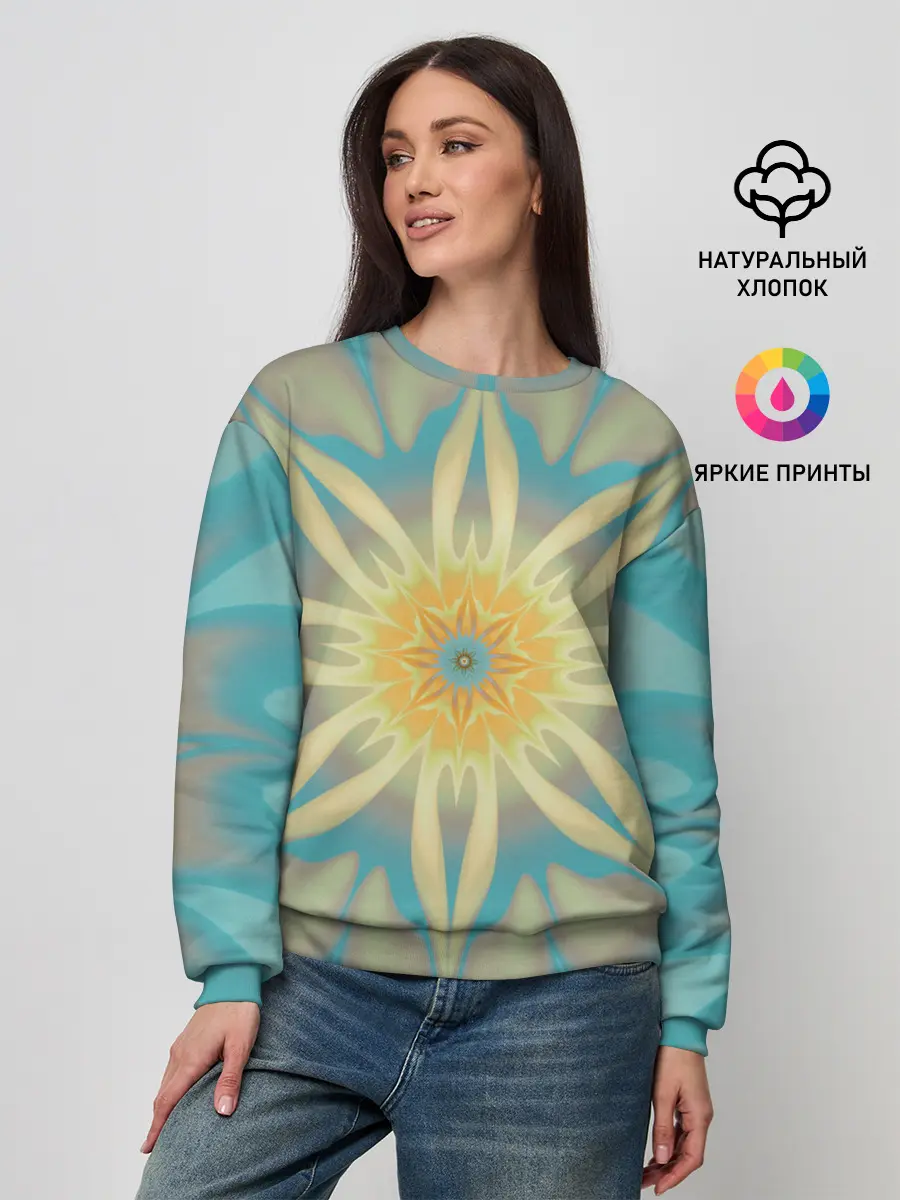 Женский свитшот / Летнее солнце. Абстракция.