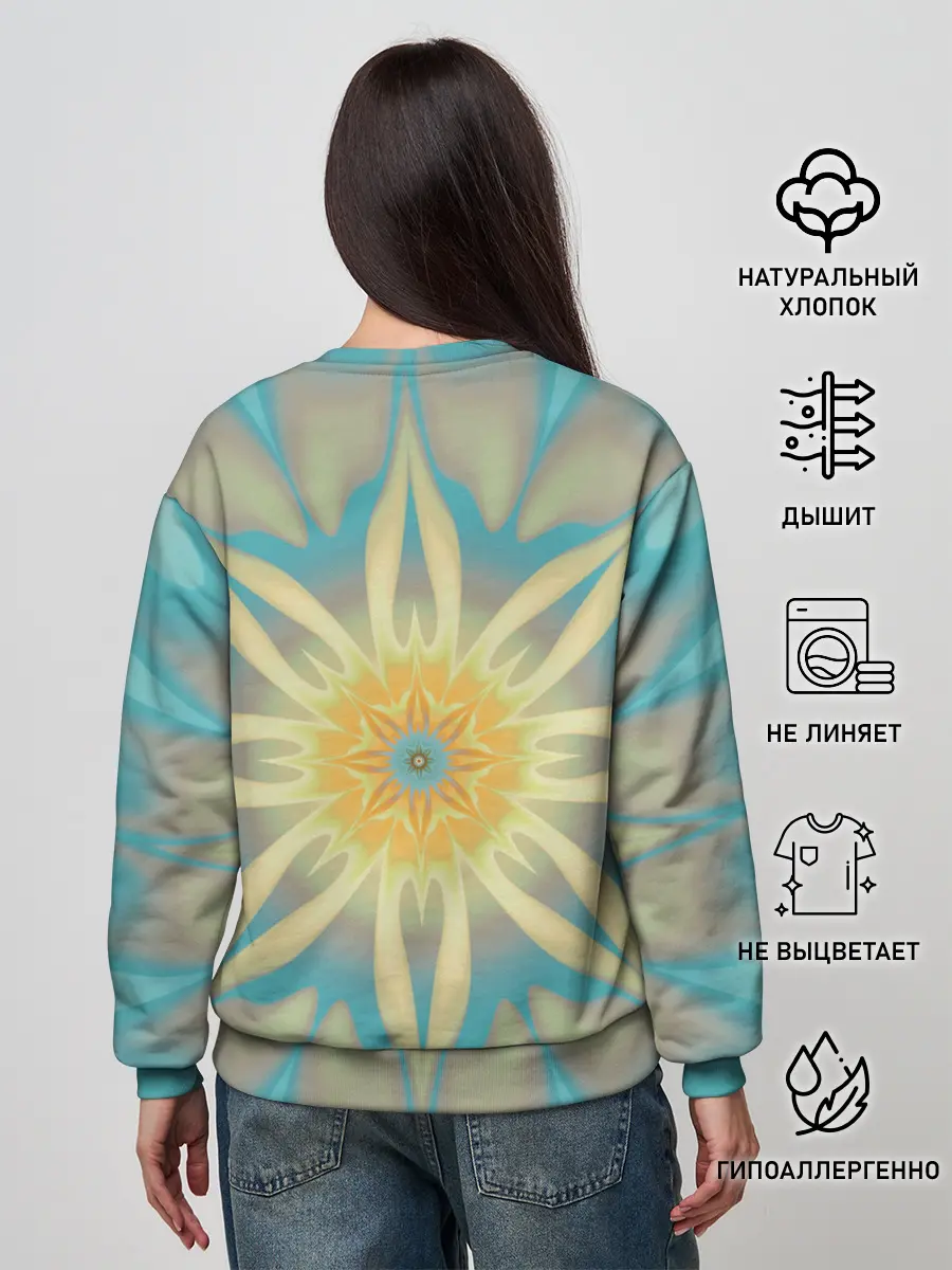 Женский свитшот / Летнее солнце. Абстракция.