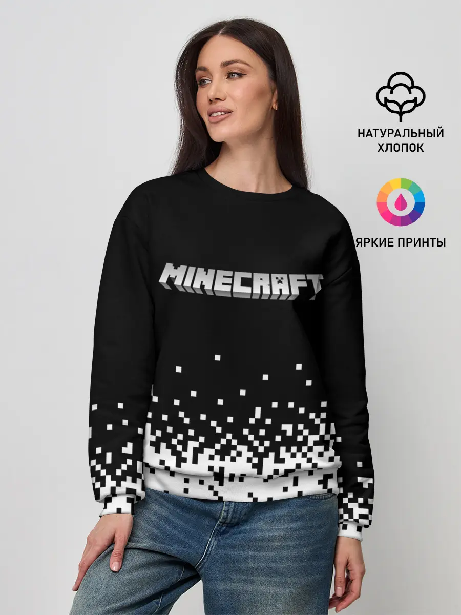Женский свитшот / Minecraft | Майнкрафт | логотип