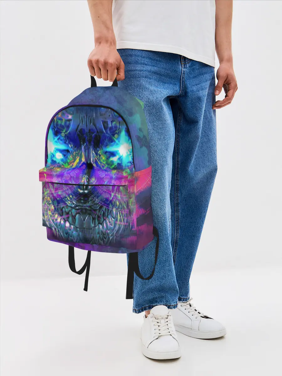Рюкзак джинсовый / Черепок