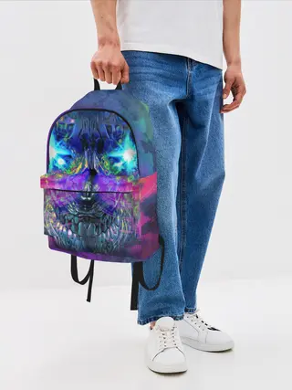 Рюкзак джинсовый / Черепок