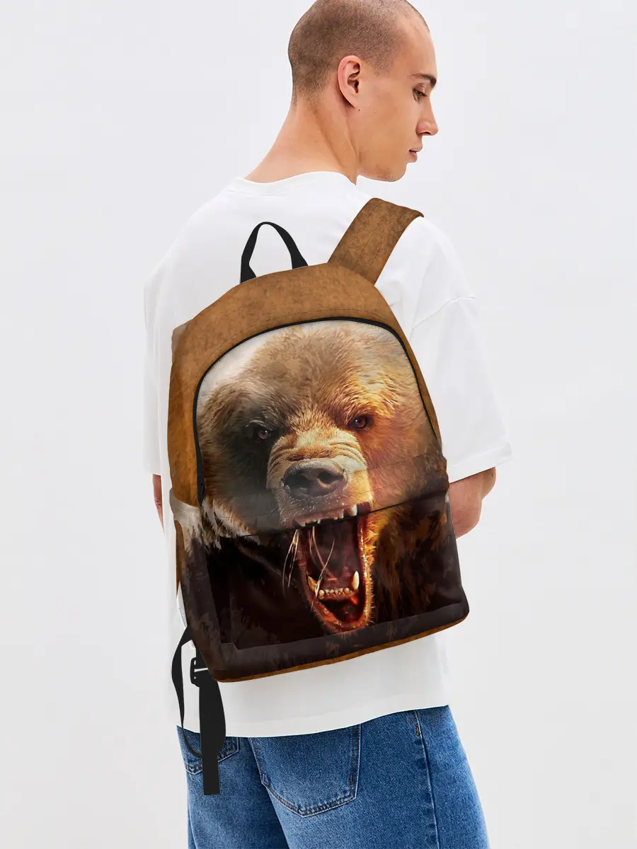 Рюкзак джинсовый / Медведь