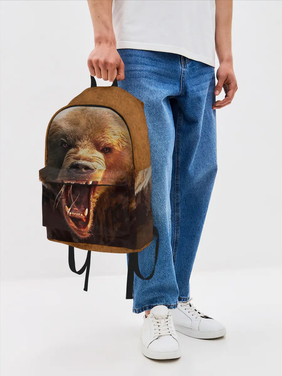 Рюкзак джинсовый / Медведь