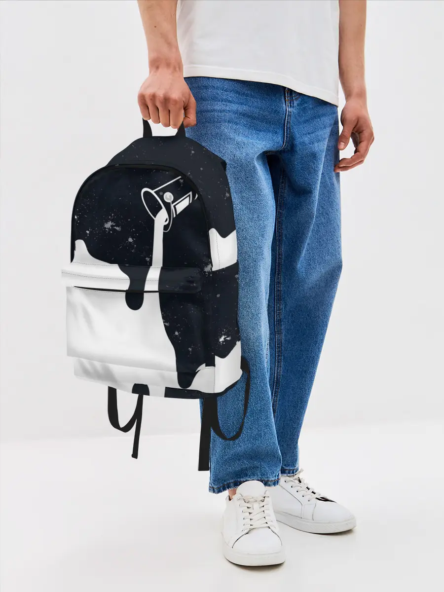 Рюкзак джинсовый / Черно-белый