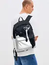 Рюкзак джинсовый / Черно-белый