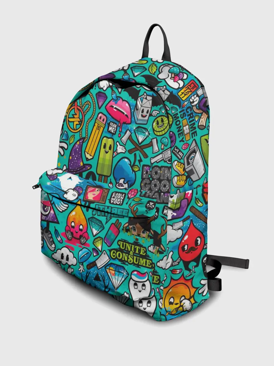 Рюкзак джинсовый / стикербомбинг