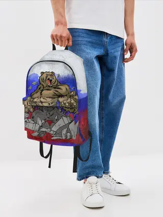 Рюкзак джинсовый / Медведь