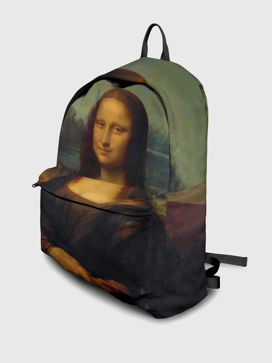 Рюкзак джинсовый / Леонардо да Винчи - Мона Лиза