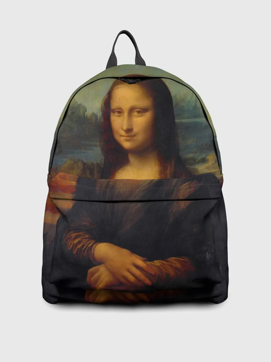 Рюкзак джинсовый / Леонардо да Винчи - Мона Лиза