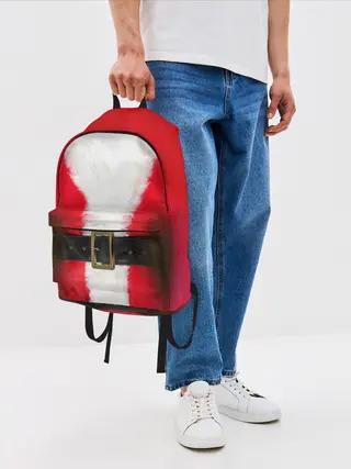 Рюкзак джинсовый / Дед мороз