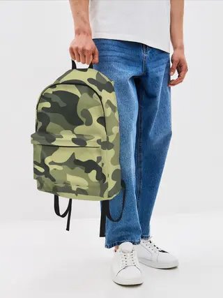 Рюкзак джинсовый / Камуфляж Хаки