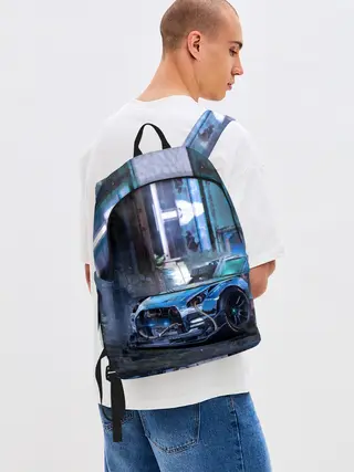 Рюкзак джинсовый / Nissan GTR R35