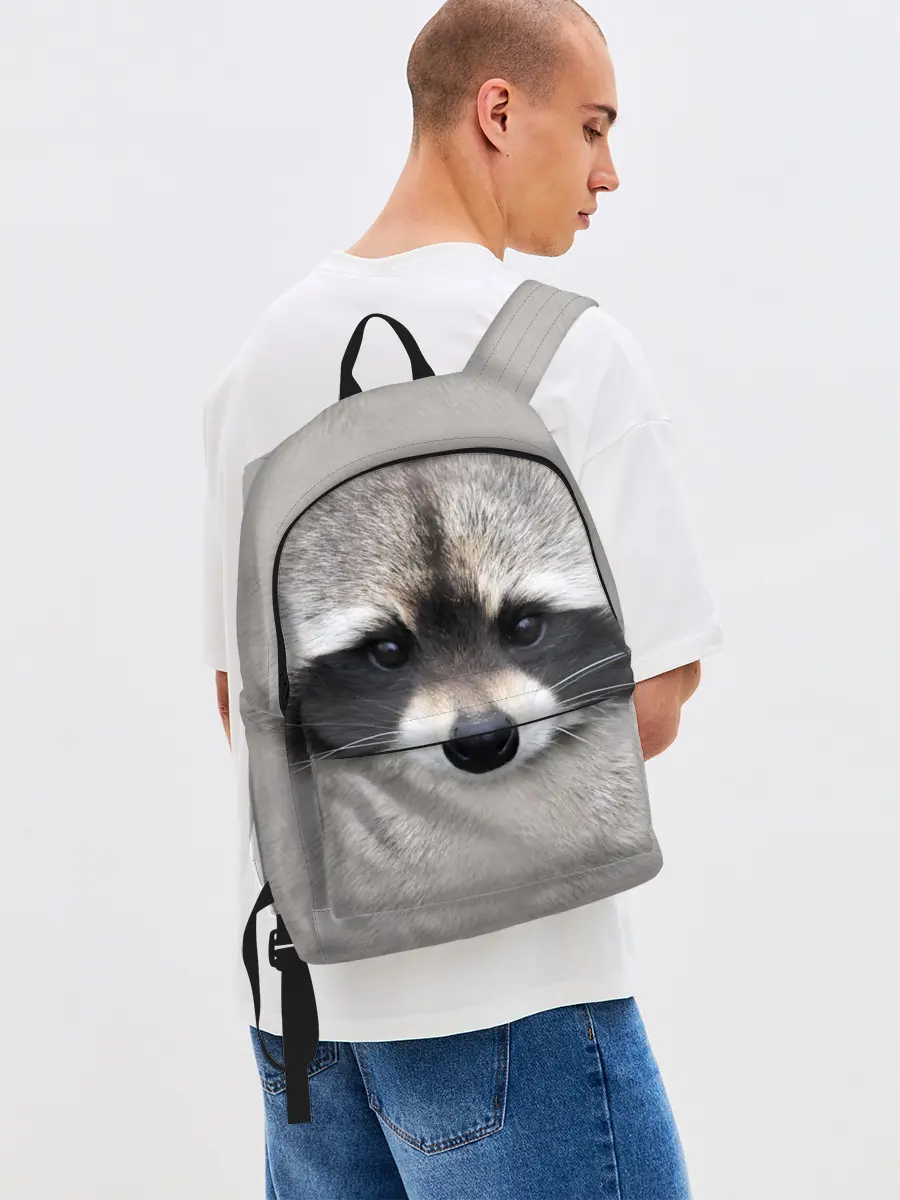 Рюкзак джинсовый / Енот