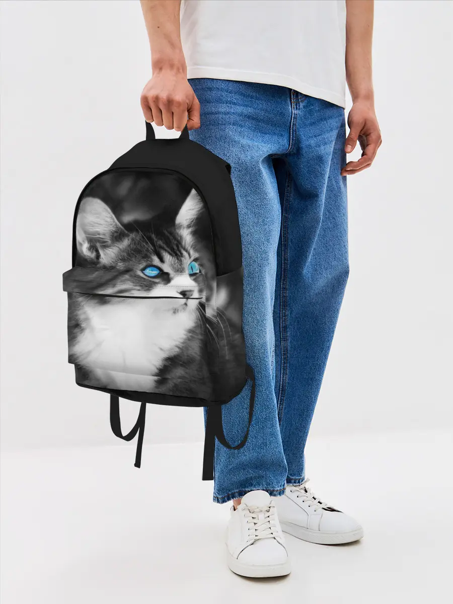 Рюкзак джинсовый / Кот
