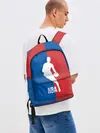 Рюкзак джинсовый / Эмблема NBA