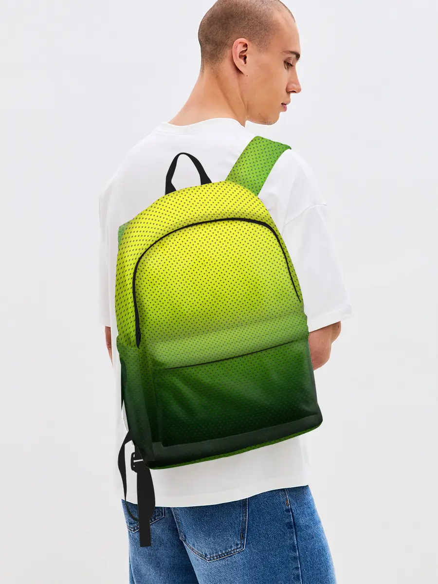 Рюкзак джинсовый / Зелёная текстура