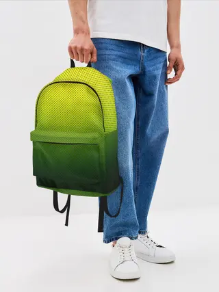 Рюкзак джинсовый / Зелёная текстура
