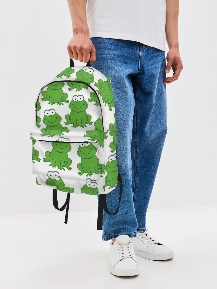 Рюкзак джинсовый / Лягушки