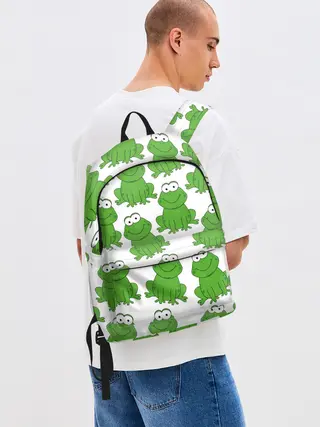 Рюкзак джинсовый / Лягушки