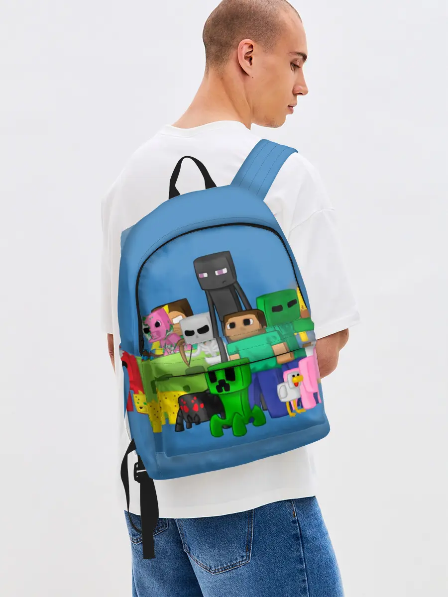 Рюкзак джинсовый / Майнкрафт