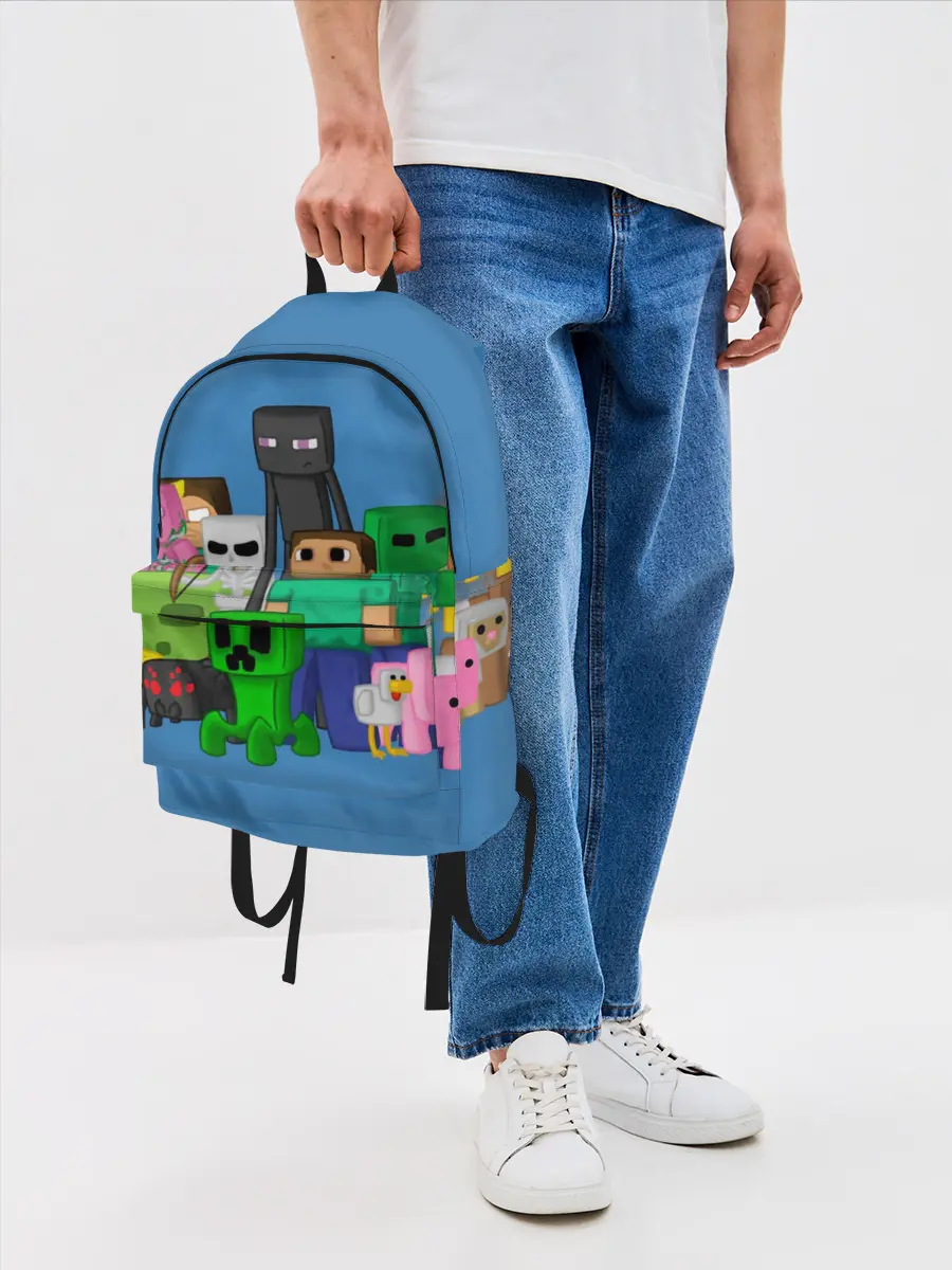 Рюкзак джинсовый / Майнкрафт