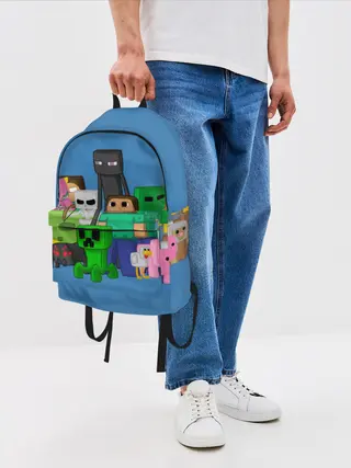 Рюкзак джинсовый / Майнкрафт