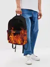 Рюкзак джинсовый / Огонь с искрами