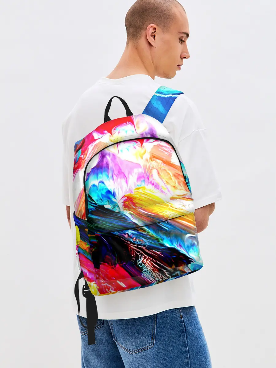 Рюкзак джинсовый / Абстракция красок