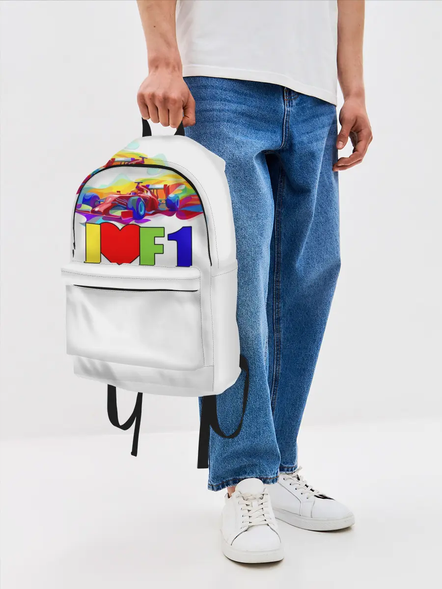 Рюкзак джинсовый / Я люблю F1