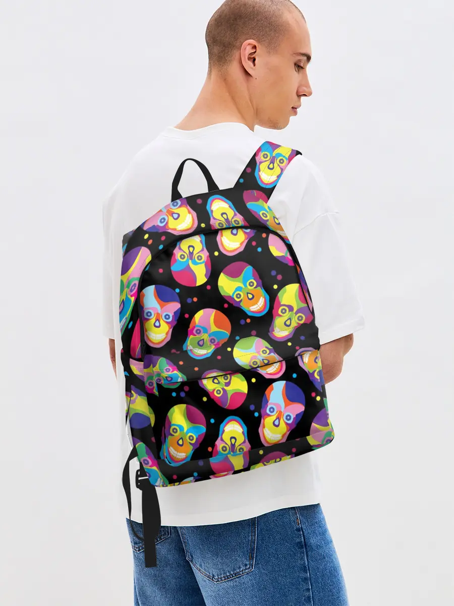 Рюкзак джинсовый / Мексиканские черепа