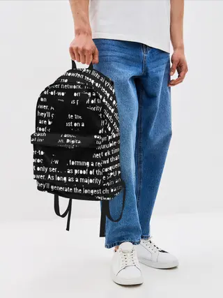 Рюкзак джинсовый / BITCOIN