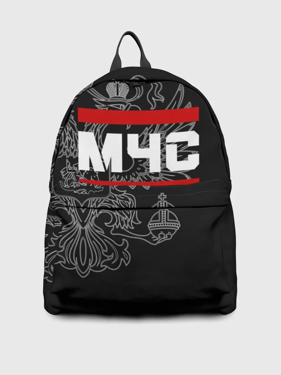 Рюкзак джинсовый / МЧС белый герб РФ