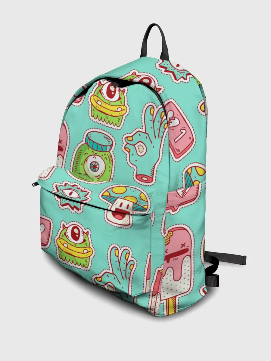 Рюкзак джинсовый / Яркие монстрики